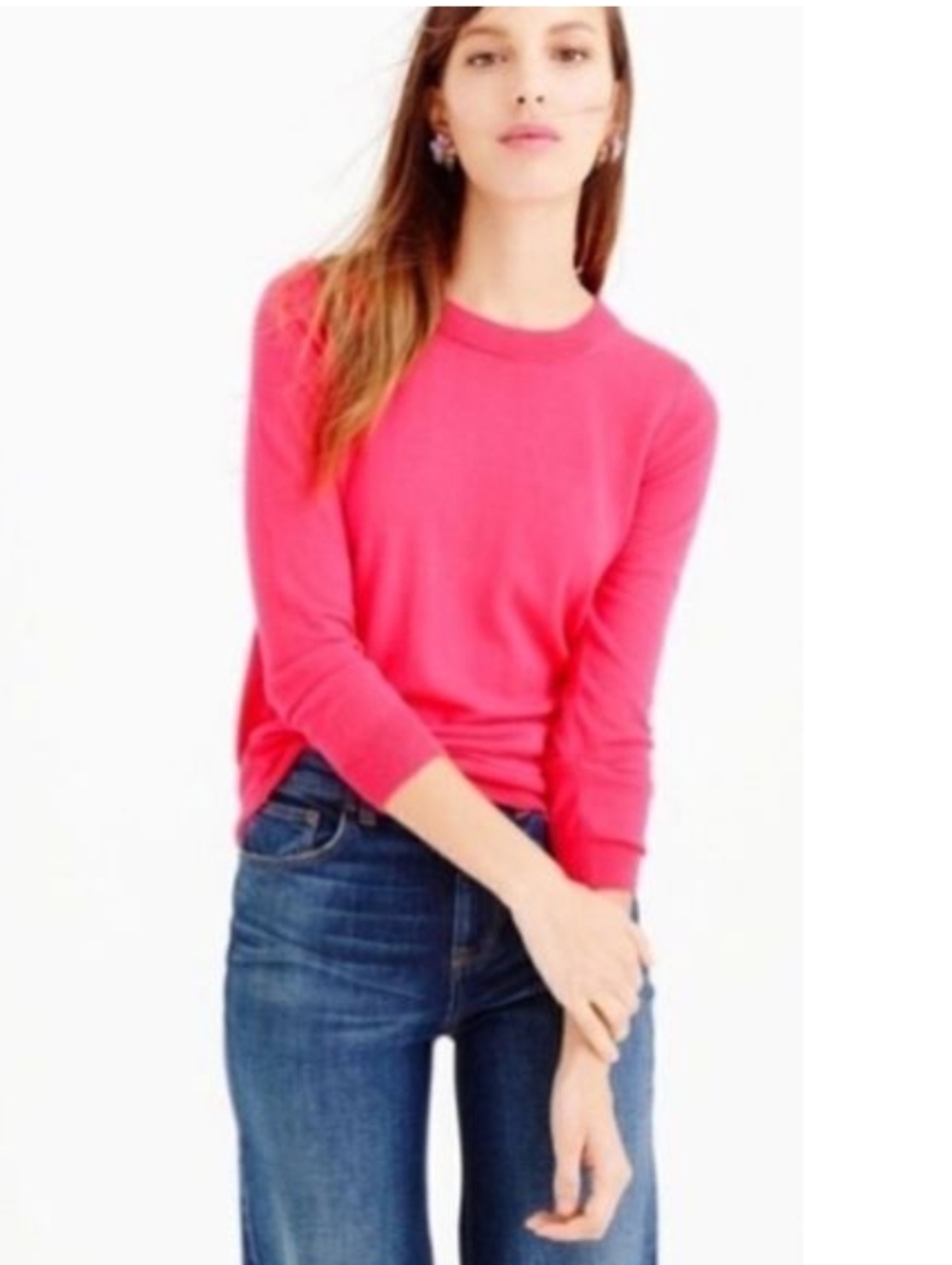 J. Crew Tippi Pink Merino Wool Sweater Size XXXS‎
